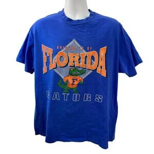 VTG 90s Mens Florida Gators UF Team Sports Blue T-Shirt XL made in USA
